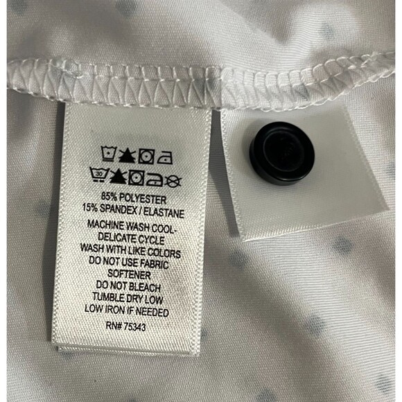 Rorie Whelan Golf Polo Shirt XXL White/Blk Diamond Dot Soft Stretch Lightweight - Picture 5 of 5